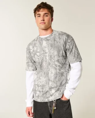 T-shirt épais à col rond et motif camouflage T-shirt épais à col rond et motif camouflage