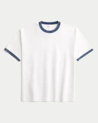T-shirt épais en coton à col rond