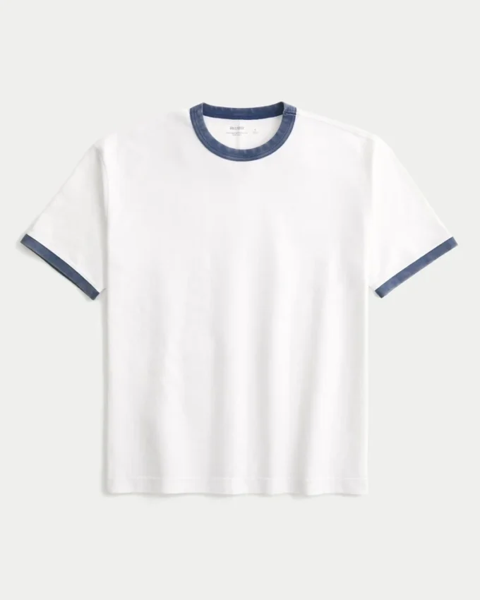 T-shirt épais en coton à col rond T-shirt épais en coton à col rond