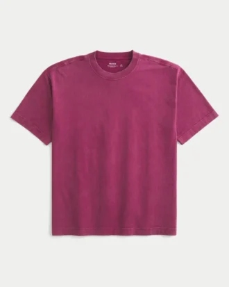 T-shirt épais en coton à col rond