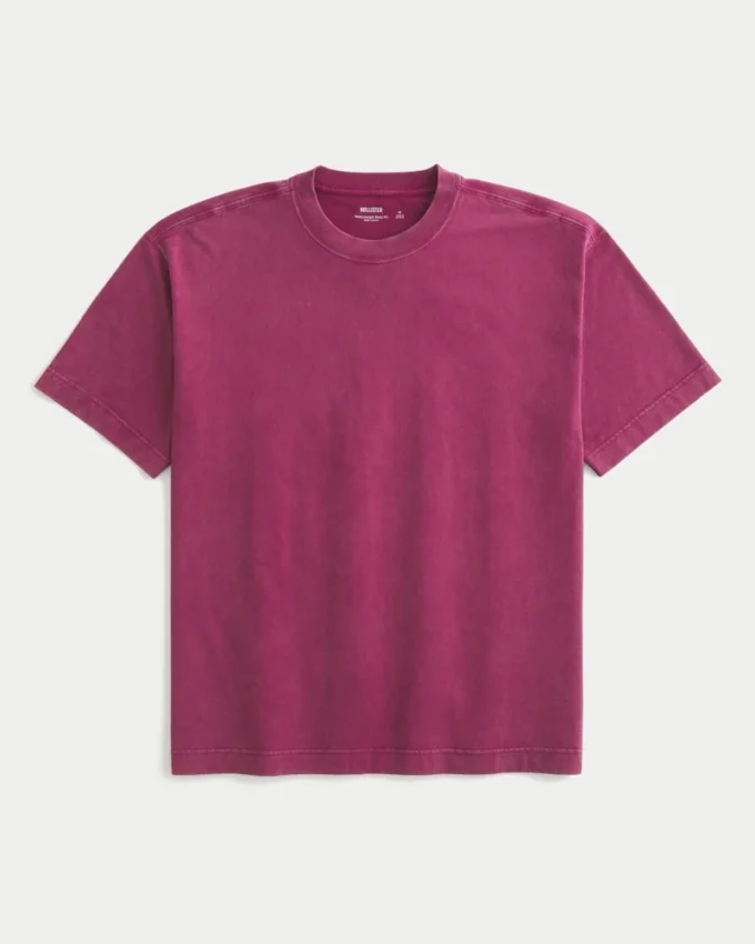 T-shirt épais en coton à col rond T-shirt épais en coton à col rond