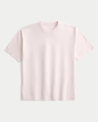 T-shirt épais en coton à col rond