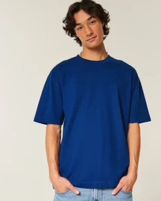 T-shirt épais en coton à col rond