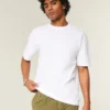 T-shirt épais en coton à col rond T-shirt épais en coton à col rond