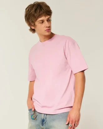 T-shirt épais en coton à col rond