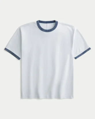 T-shirt épais en coton à col rond