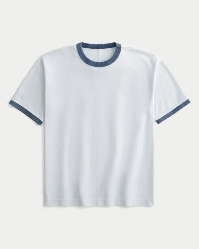 T-shirt épais en coton à col rond