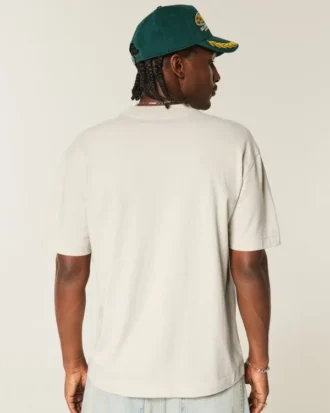 T-shirt épais en coton à col rond