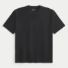 T-shirt épais en coton à col rond