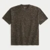 T-shirt épais à imprimé léopard et coupe carrée