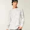 T-shirt thermique à manches longues et col rond, coupe décontractée, motif camouflage T-shirt thermique à manches longues et col rond, coupe décontractée, motif camouflage