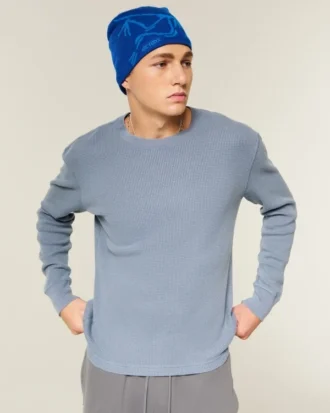 T-shirt thermique à manches longues et coupe décontractée