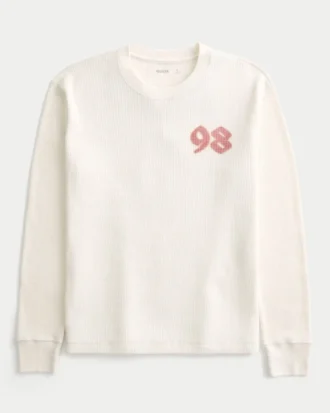 T-shirt thermique à motif Good Luck