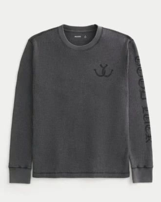 T-shirt thermique à motif Good Luck