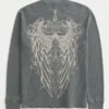 T-shirt thermique à motif rose et ailes d’ange T-shirt thermique à motif rose et ailes d’ange