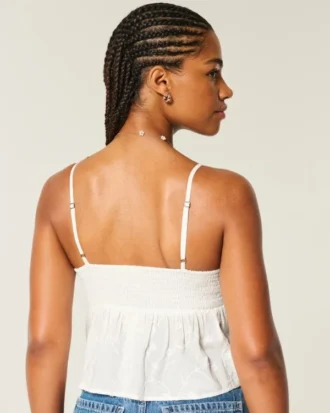 Top babydoll brodé Easy Shine