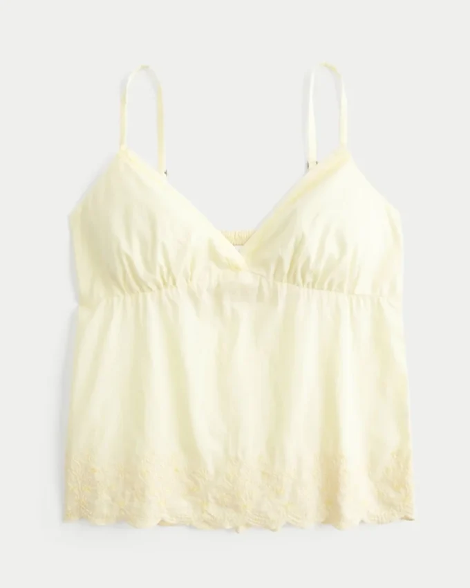 Top babydoll brodé scintillant Top babydoll brodé scintillant