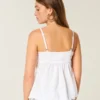 Top babydoll brodé scintillant Top babydoll brodé scintillant