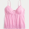 Top babydoll brodé scintillant Top babydoll brodé scintillant