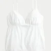 Top babydoll brodé scintillant Top babydoll brodé scintillant