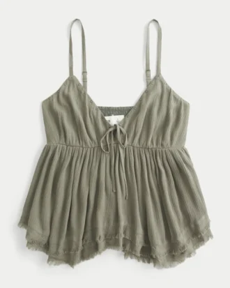 Top babydoll clouté facile à porter