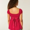 Top babydoll facile à nouer en satin Top babydoll facile à nouer en satin