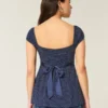 Top babydoll facile à nouer en satin Top babydoll facile à nouer en satin