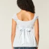 Top babydoll facile à nouer en satin Top babydoll facile à nouer en satin