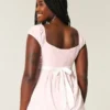 Top babydoll facile à nouer en satin Top babydoll facile à nouer en satin