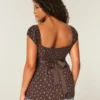 Top babydoll facile à nouer en satin Top babydoll facile à nouer en satin