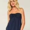 Top babydoll sans bretelles cintré Top babydoll sans bretelles cintré