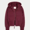 Veste bomber matelassée avec bordure en fausse fourrure Veste bomber matelassée avec bordure en fausse fourrure