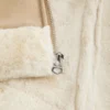 Veste à capuche en fausse peau lainée doublée de fausse fourrure