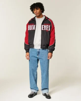 Veste coupe-vent graphique Buckeyes de l&rsquo;université d&rsquo;État de l&rsquo;Ohio
