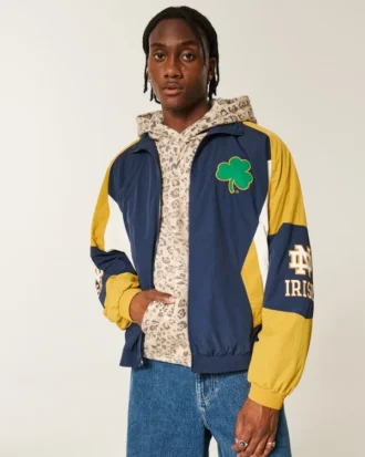 Veste coupe-vent graphique Fighting Irish de l&rsquo;université de Notre Dame