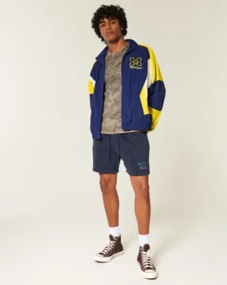 Veste coupe-vent graphique Wolverines de l&rsquo;université du Michigan