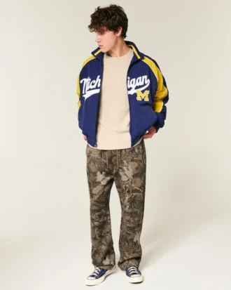 Veste coupe-vent graphique Wolverines de l&rsquo;université du Michigan