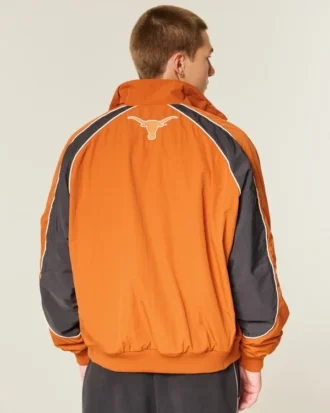 Veste coupe-vent à motif Longhorns de l&rsquo;université du Texas à Austin