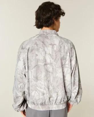 Veste coupe-vent zippée camouflage