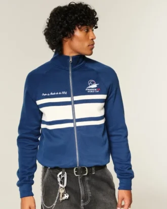 Veste de survêtement en molleton avec motif Coupe du monde de football 1998 en France
