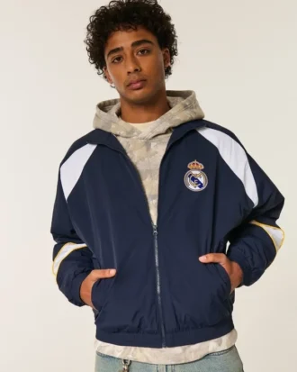 Veste de survêtement Real Madrid CF à capuche doublée en molleton