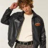 Veste en cuir vegan à motif Casino Veste en cuir vegan à motif Casino