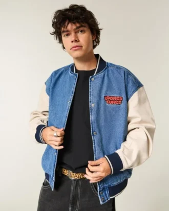 Veste en denim graphique Looney Tunes