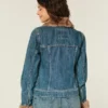 Veste en jean avec bordure en fausse fourrure Veste en jean avec bordure en fausse fourrure