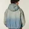 Veste skateur en denim délavé Veste skateur en denim délavé