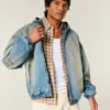 Veste skateur en denim zippée Veste skateur en denim zippée