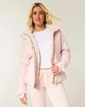 Veste toutes saisons doublée de fausse fourrure