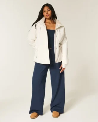 Veste toutes saisons doublée de fausse fourrure