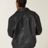 Veste zippée en cuir vegan