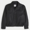Veste zippée en cuir vegan